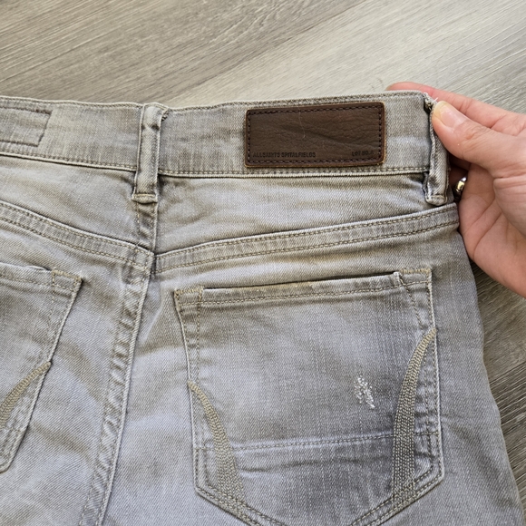 All Saints Women's Grey Distressed Denim Cutoff Shorts - Picture 4 of 4